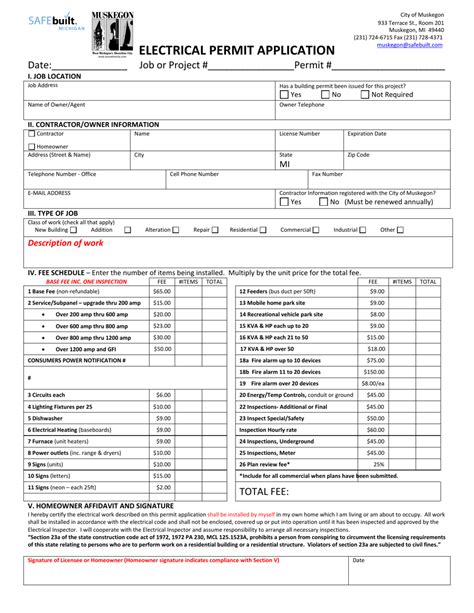 does getting new electrical box require a permit in michigan|Michigan electrical permit requirements.